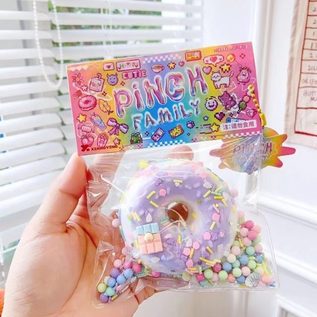 Lavender Confetti Donut Squishy