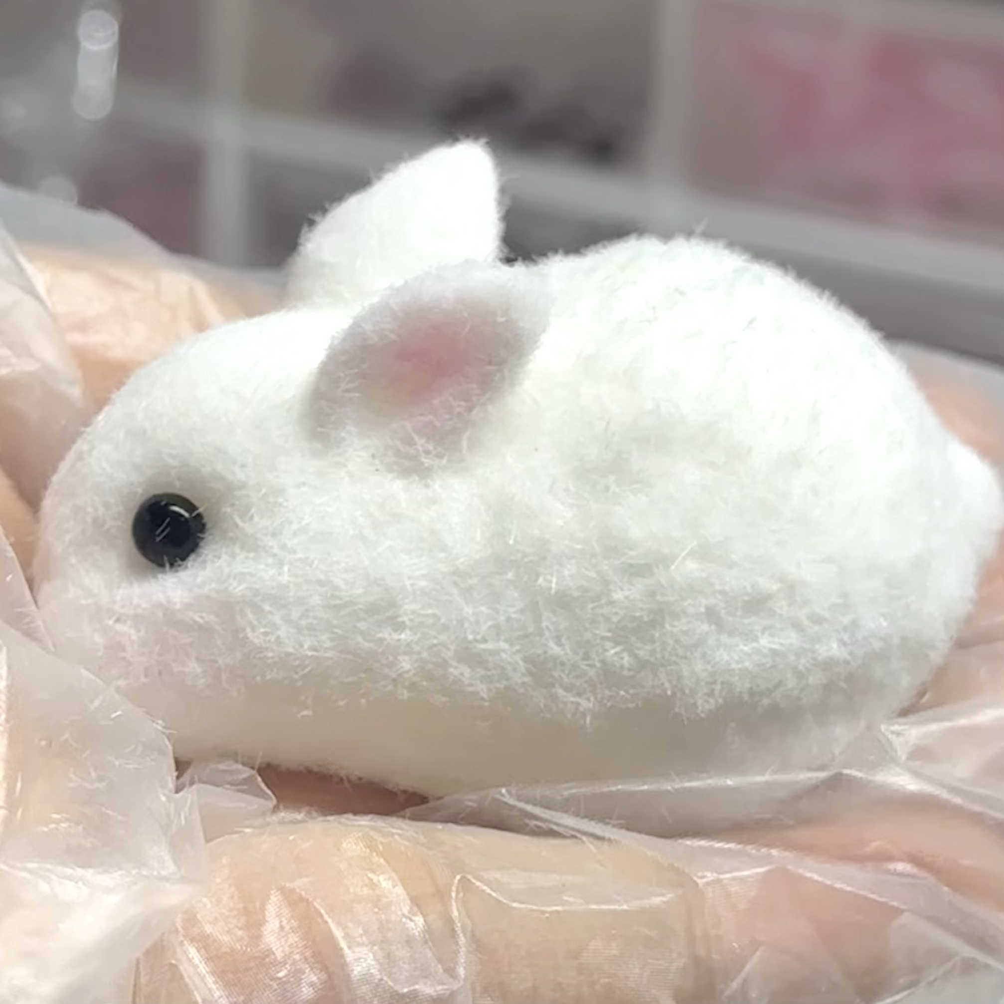 Fuzzy Flocked Bunny Plush โ photo 5