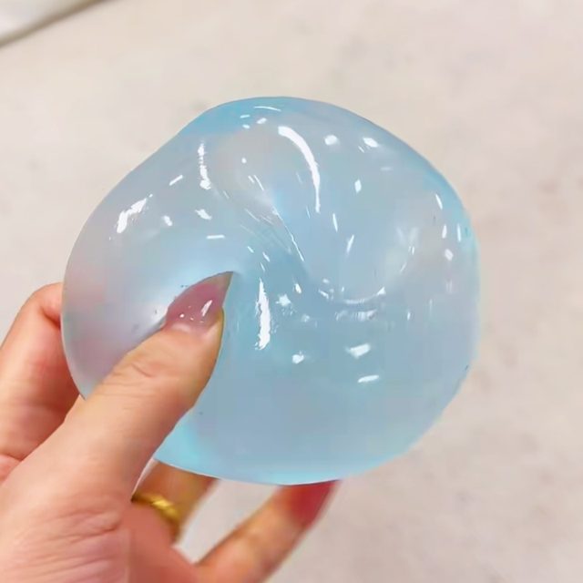 Mint Blue Jelly Water Squish Ball
