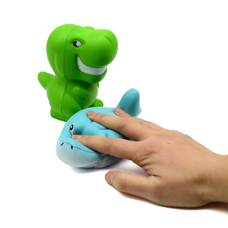Slow-Rise Shark & Dino Squishy Pair โ photo 2
