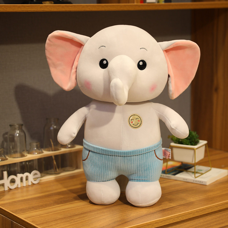 Smiling Hippo Plush in Corduroy Shorts โ photo 2