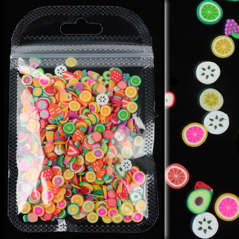 Fruit Slice Polymer Clay Sprinkles, 10g Bag