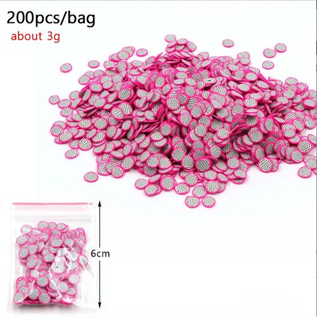 Dragon Fruit Polymer Clay Slices Slime Filler โ photo 2