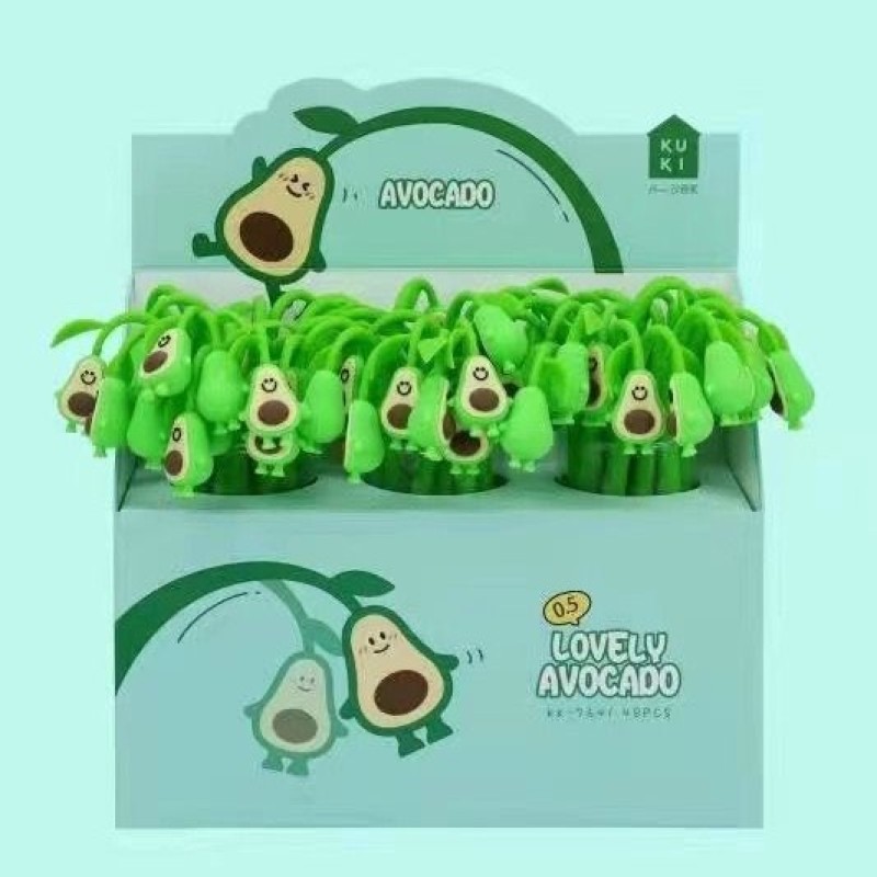 Cute Avocado Gel Pens, Display Box