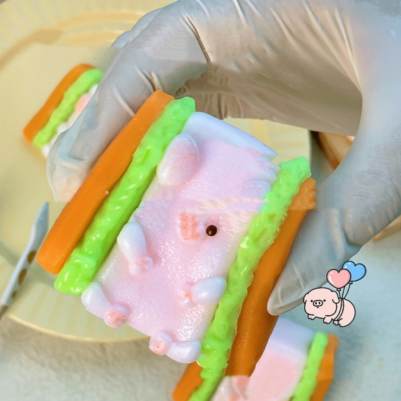 Pig Sandwich Squishy Squeeze Toy