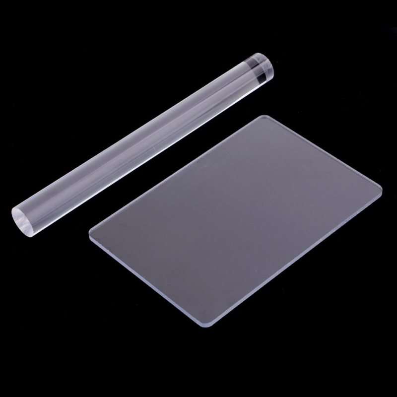Clear Acrylic Clay Rolling Rod & Board Set