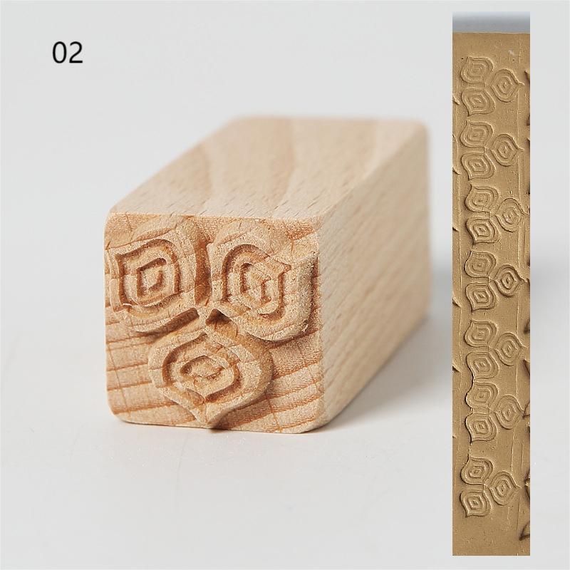 Carved Wood Pattern Stamp for Clay & Pottery โ photo 2