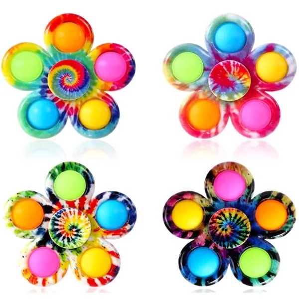 Simple Popping Spinner Fidget 4-Pack