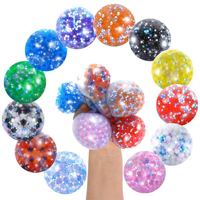 Foam-Bead Confetti Squeeze Ball