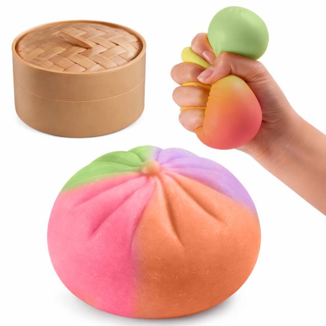 Rainbow Steamed Bun Squishy with Bamboo Steamer โ photo 2