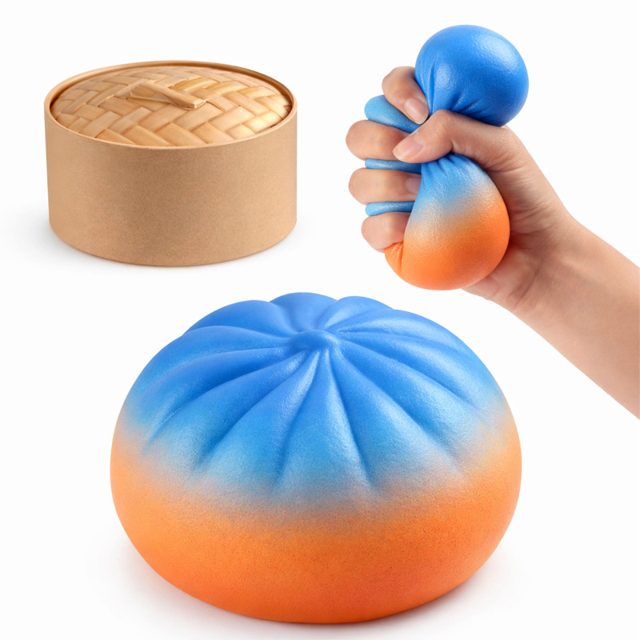 Rainbow Steamed Bun Squishy with Bamboo Steamer โ photo 5