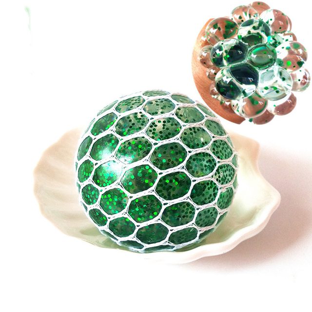Rainbow Bead Grape Mesh Squish Ball โ photo 6