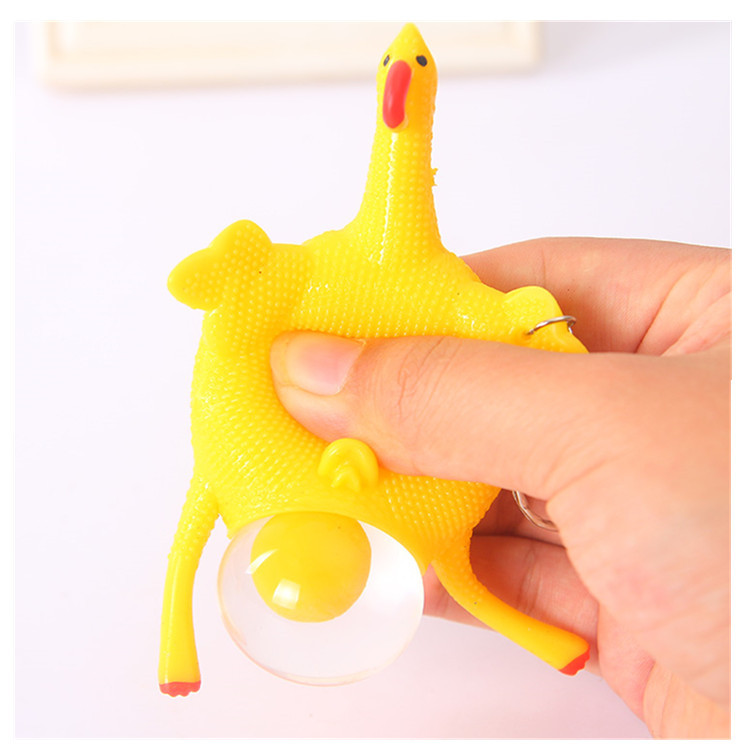 Egg-Laying Chicken Squeeze Keychain โ photo 2