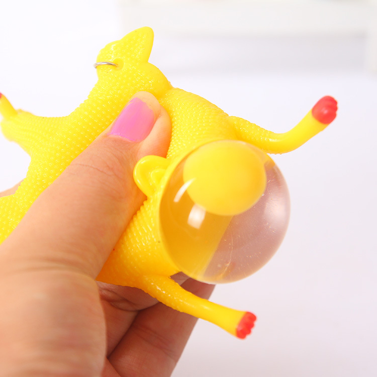 Egg-Laying Chicken Squeeze Keychain โ photo 3