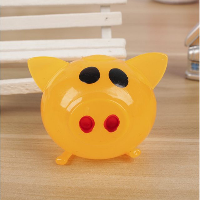 Orange Jelly Splat Pig Squeeze Ball