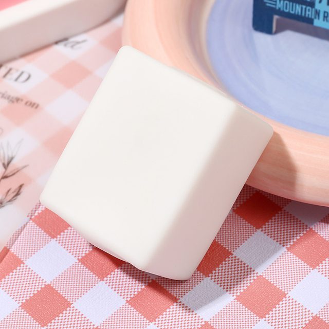 Snowy White Tofu Block Squishy