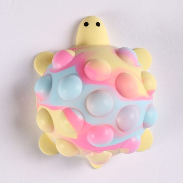 Tie-Dye Pop-Bubble Turtle Squeeze Ball โ photo 2