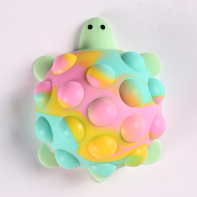 Tie-Dye Pop-Bubble Turtle Squeeze Ball โ photo 3