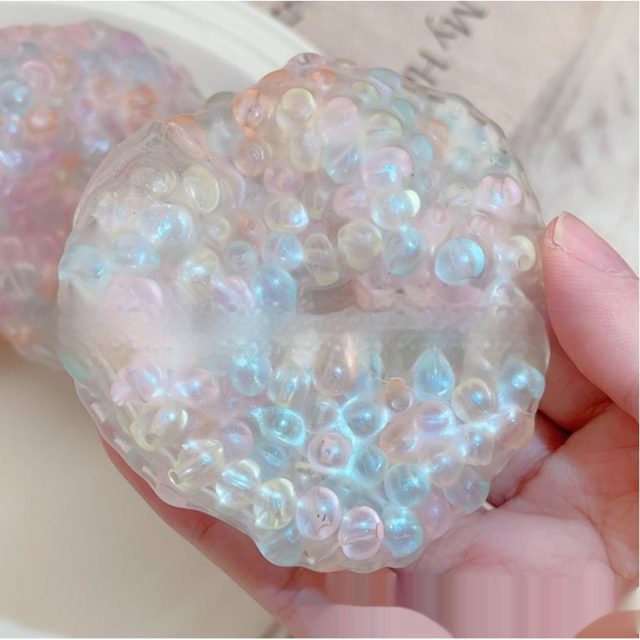 Rainbow Bubble Bead Squeeze Ball
