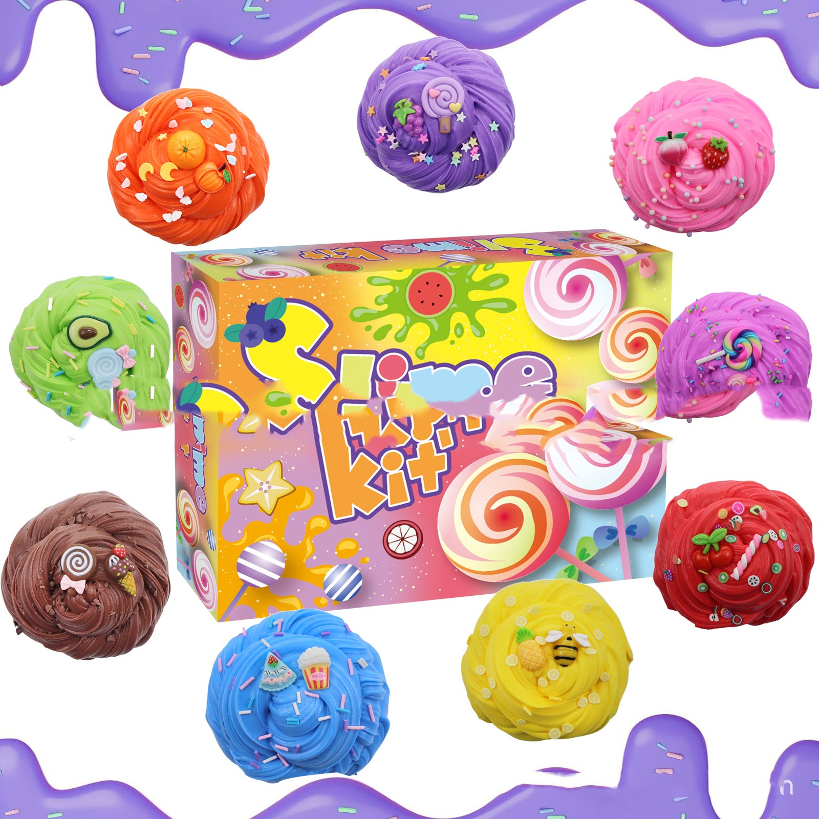 Rainbow Slime Tubs with Fruit Charms โ photo 4