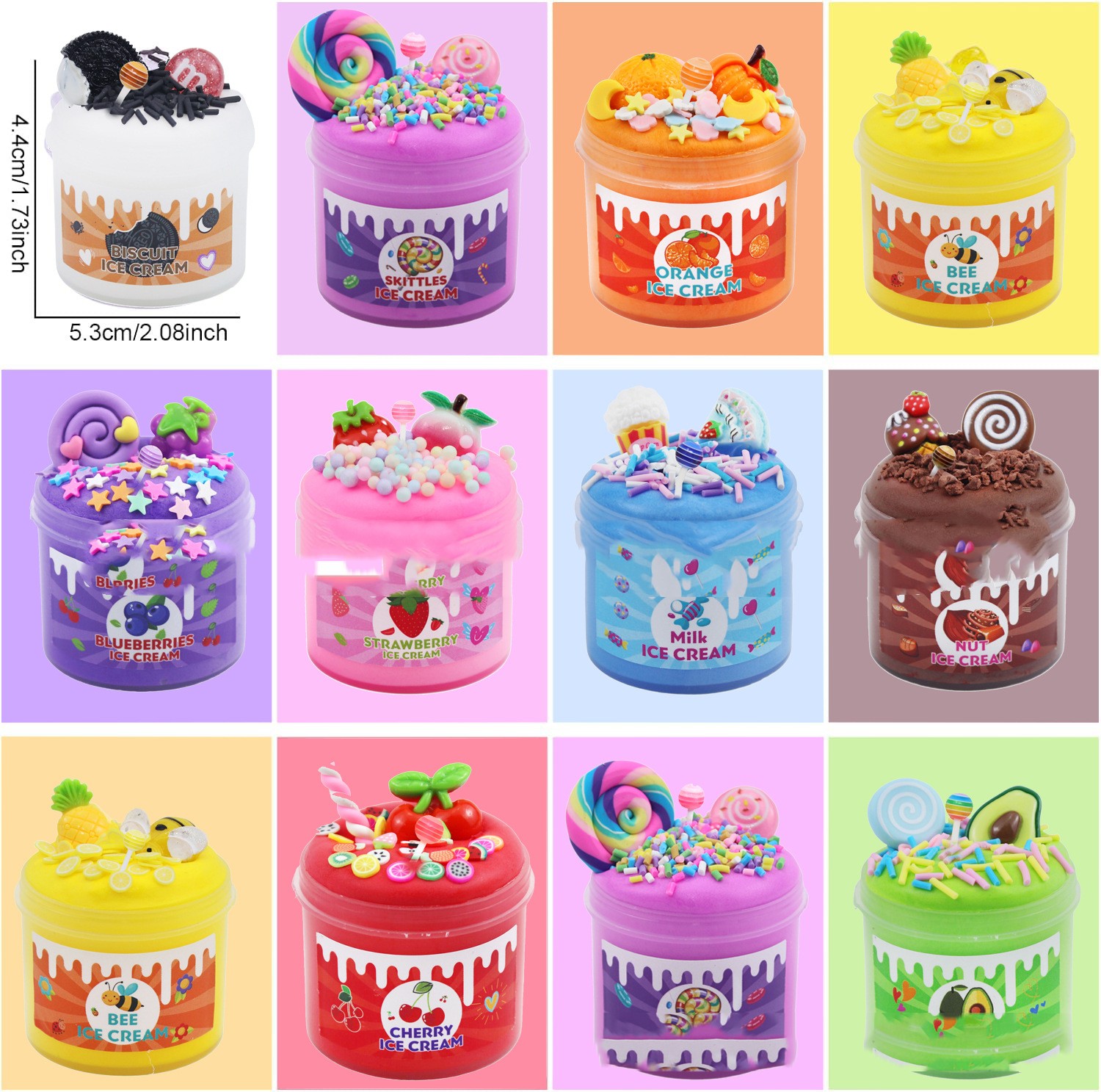 Rainbow Slime Tubs with Fruit Charms โ photo 5