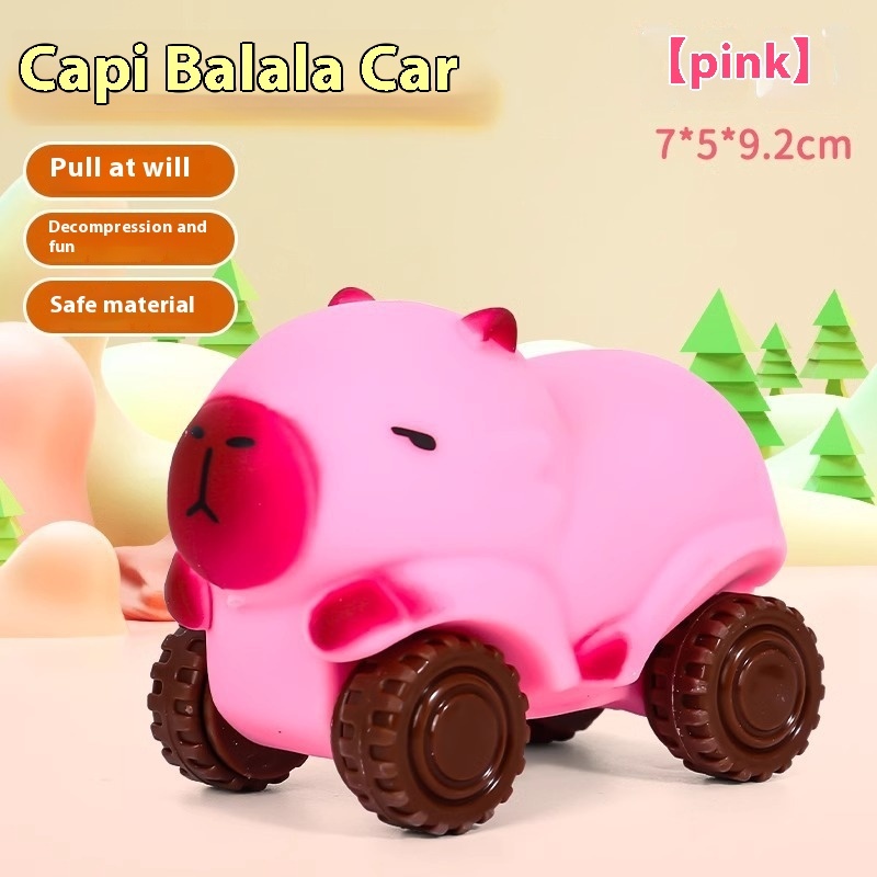 Capybara Pull-Back Squishy Car