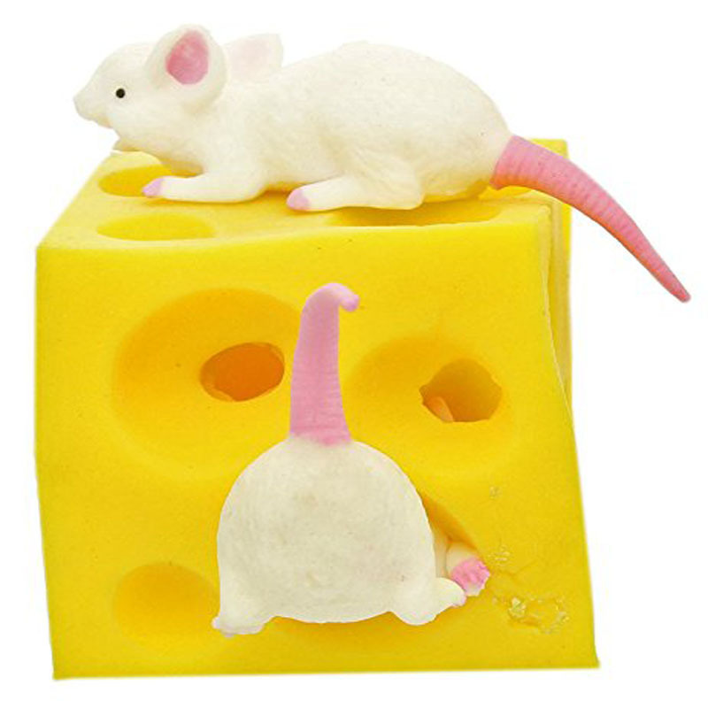 Hide-and-Squeak Mouse & Cheese Squeeze Toy โ photo 3
