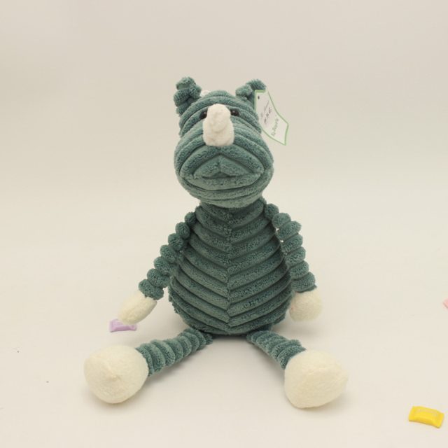 Ribbed Corduroy Rhino Plush