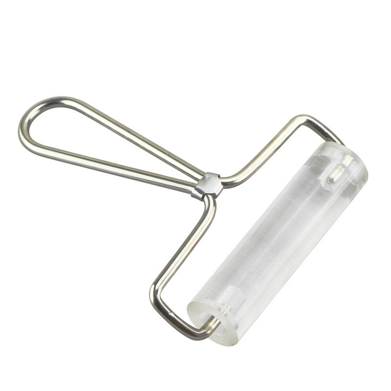 Clear Acrylic Clay Roller with Steel Handle