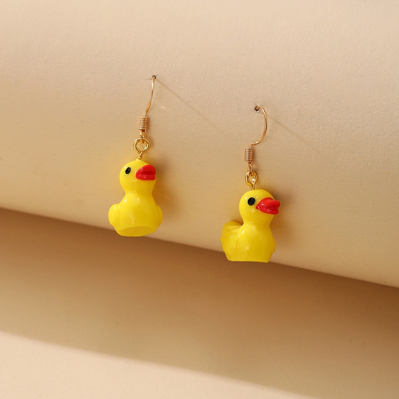 Yellow Duck Stud Earrings โ photo 4