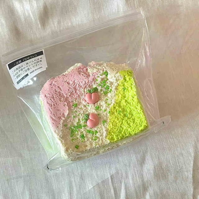 Peach Blossom Cake Slice Squishy