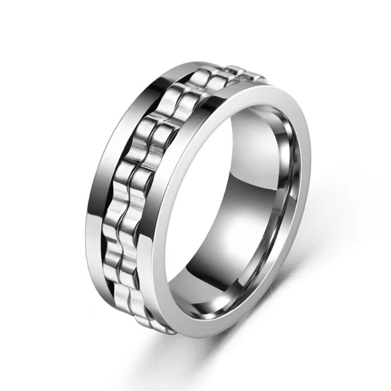 Titanium Textured Spinner Ring โ photo 2