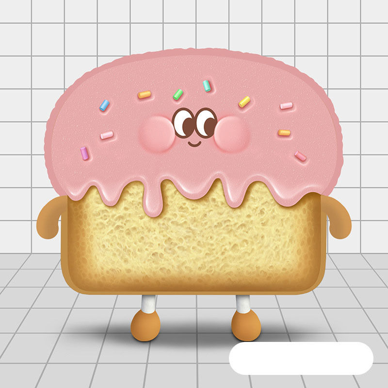 Sad Toast Bread Slice Plush Pillow — photo 4