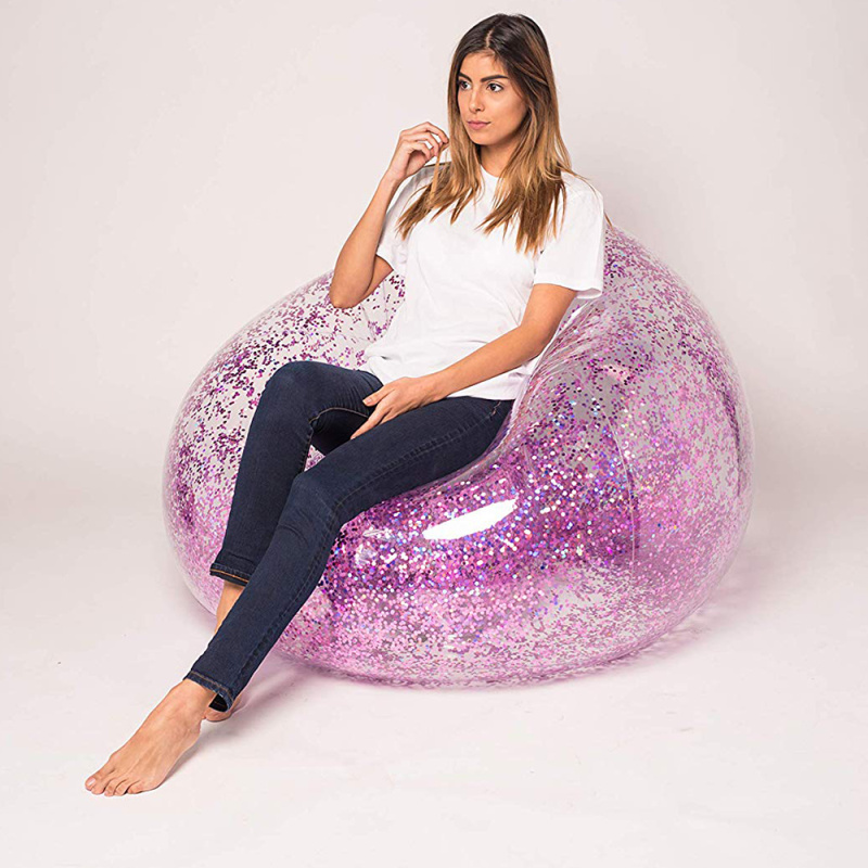 Gold Glitter Confetti Inflatable Lounge Chair โ photo 3