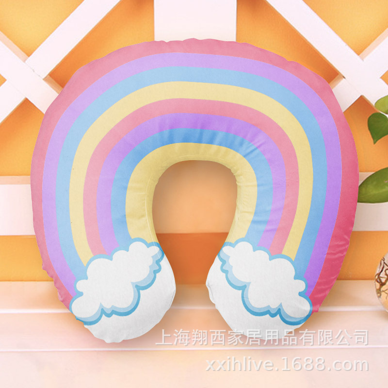 Pink Sprinkle Donut U-Shaped Travel Pillow โ photo 5