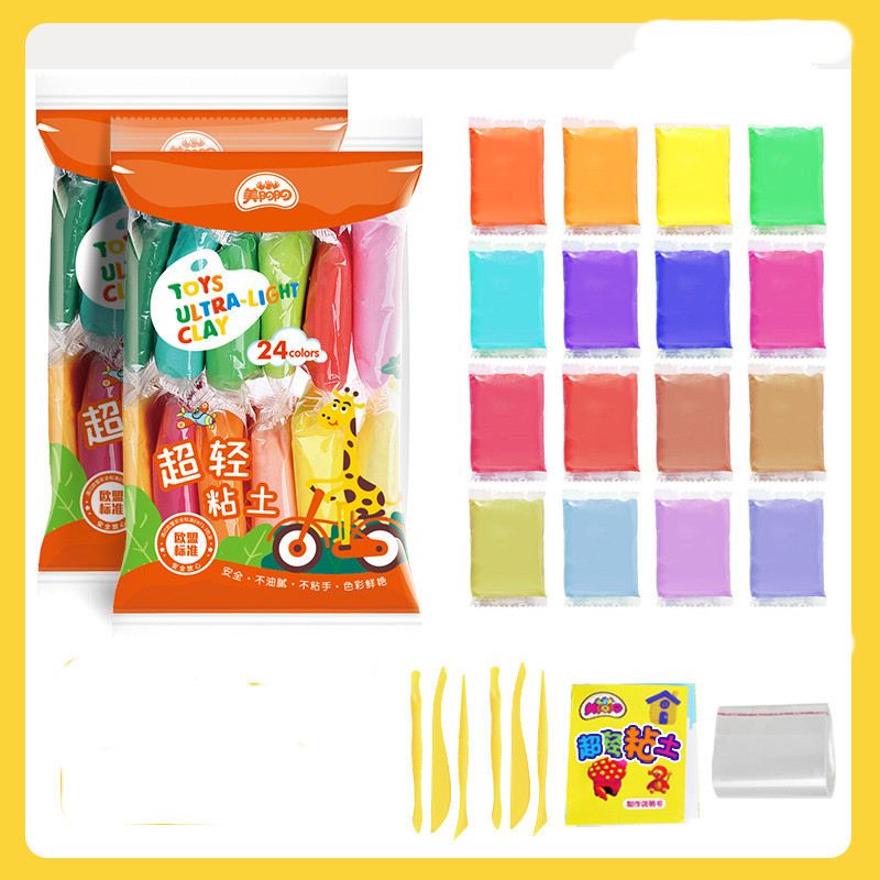Ultra-Light Air-Dry Clay Kit, 24 Colors with Tools — photo 2