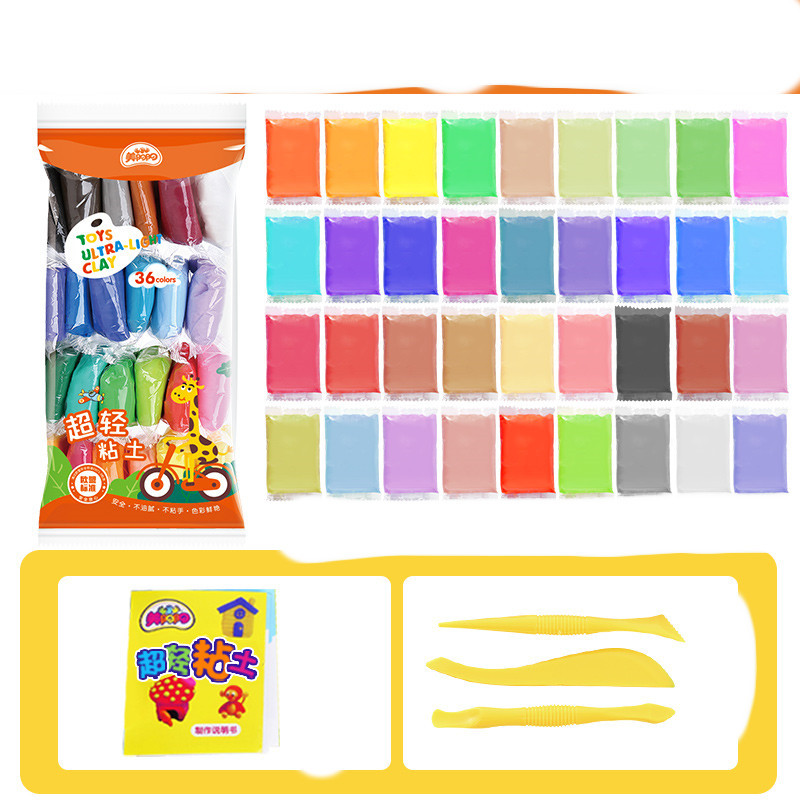 Ultra-Light Air-Dry Clay Kit, 24 Colors with Tools — photo 3