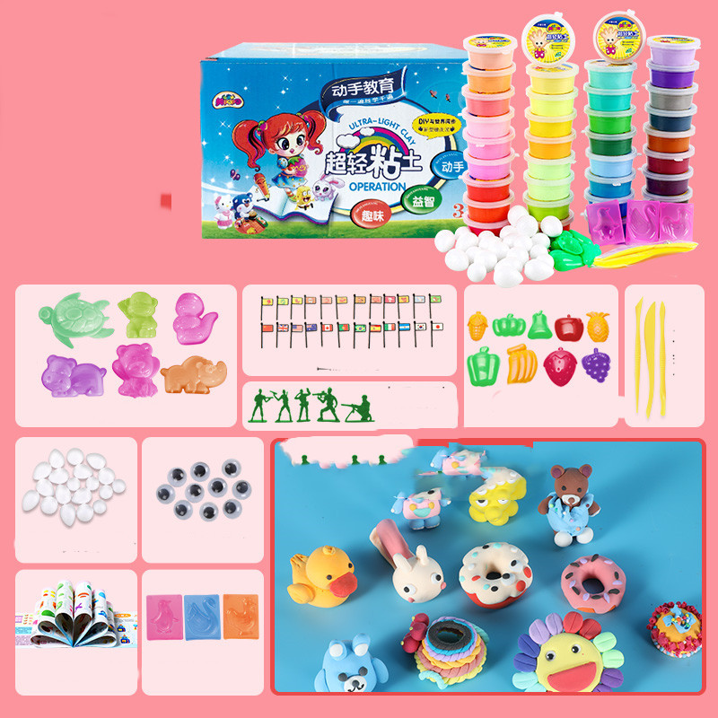 Ultra-Light Air-Dry Clay Kit, 24 Colors with Tools — photo 5