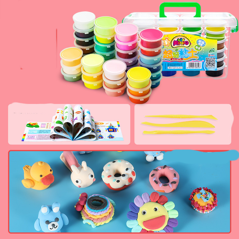 Ultra-Light Air-Dry Clay Kit, 24 Colors with Tools — photo 6