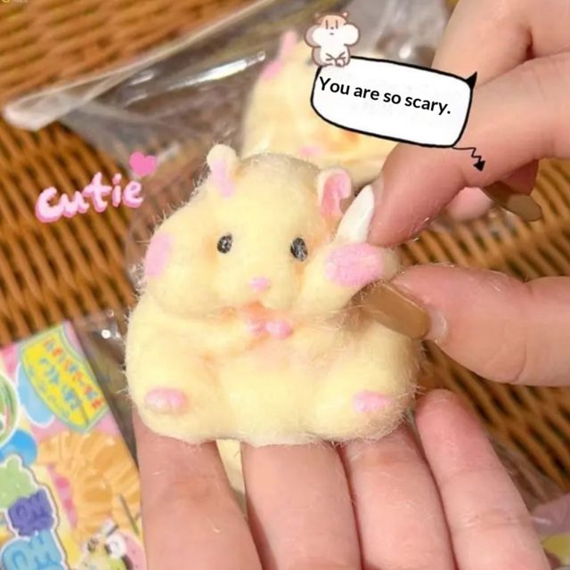 Fuzzy Yellow Hamster Plush