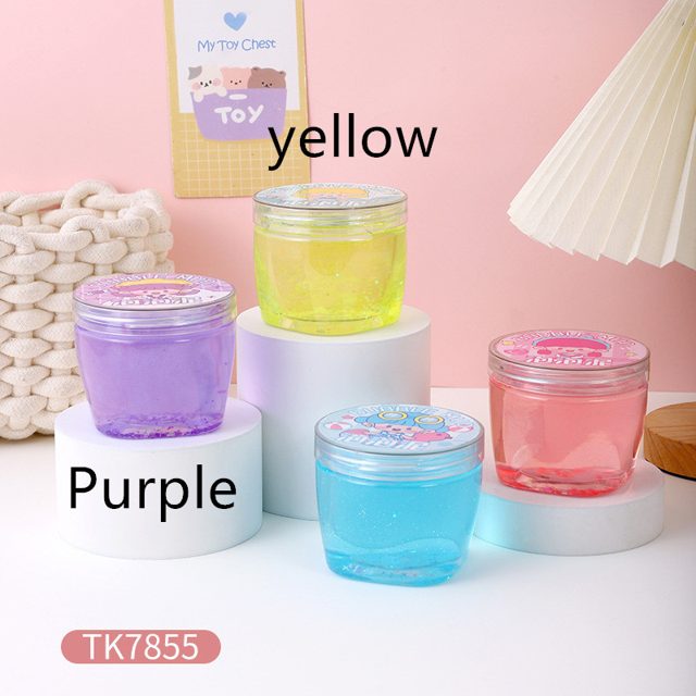 Yellow Sparkle Jelly Slime Cup