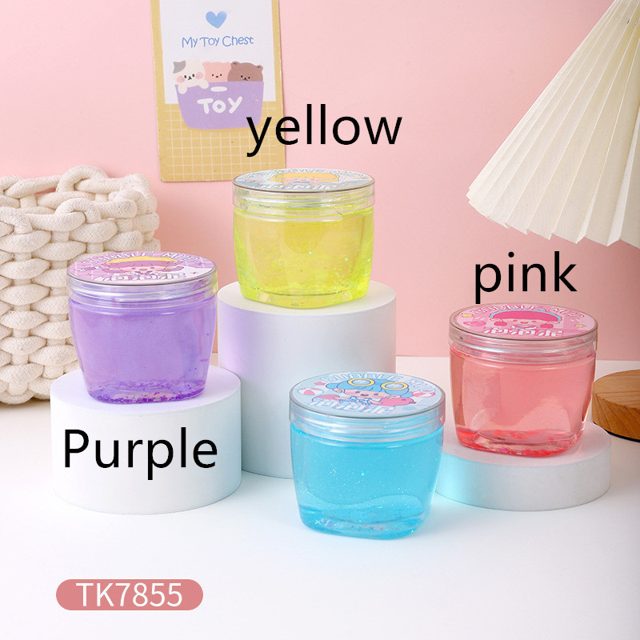 Pink Sparkle Jelly Slime Cup