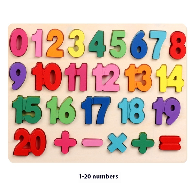 Wooden Uppercase Alphabet Chunky Puzzle Board — photo 3