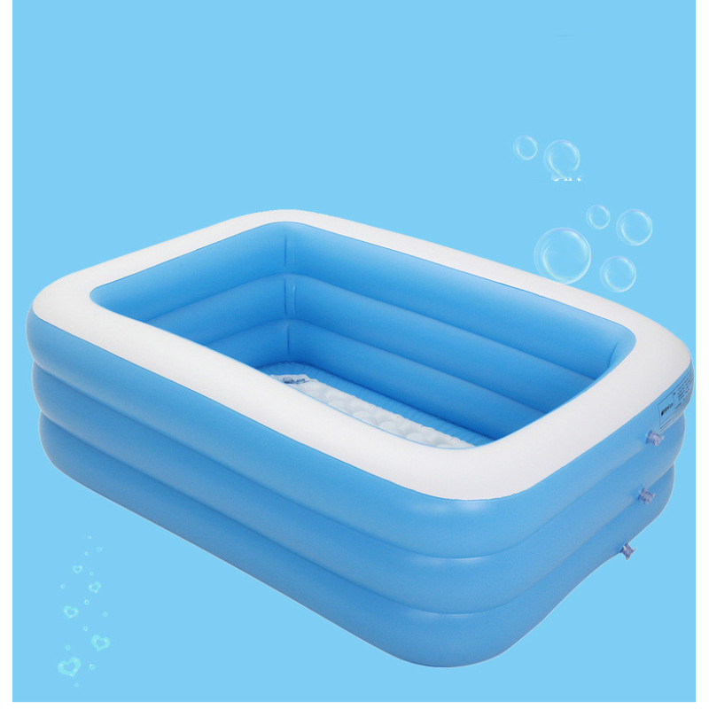 Rectangular Ocean-Print Inflatable Kiddie Pool โ photo 3