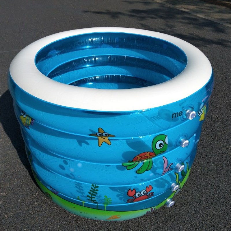 Rectangular Ocean-Print Inflatable Kiddie Pool โ photo 6