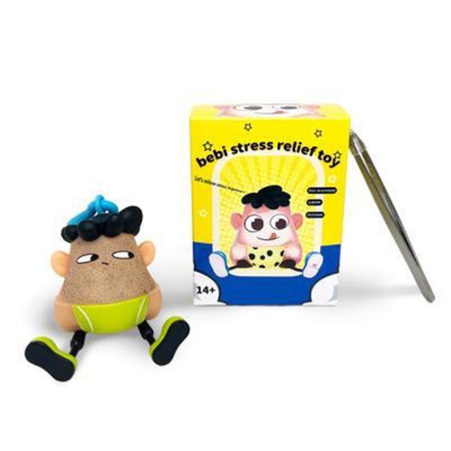 Pop-a-Zit Bebi Figure with Tweezers — Lime Tee